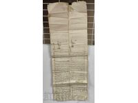 A VERY OLD AND VERY LARGE OTTOMAN DOCUMENT WITH A DRY SEAL