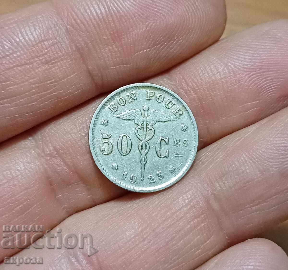 50 centime Belgia 1923