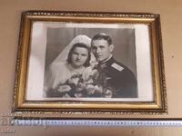 Fotografii vechi cu rame frumoase OFIȚER REGAL - 2 bucăți. Fotografie
