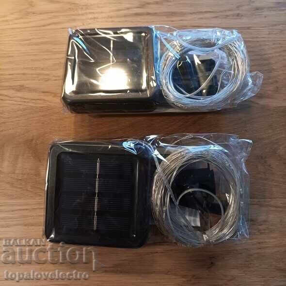 Livrarea NOU! Ghirlande solare LED 200 LED, luminițe, 2 buc x 22 m