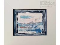 Painting "Lonely Landscape", artist Georgi Lechev (1949-2025)