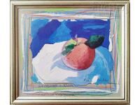 Painting "Still Life with Apple", artist Georgi Lechev (1949-2025)
