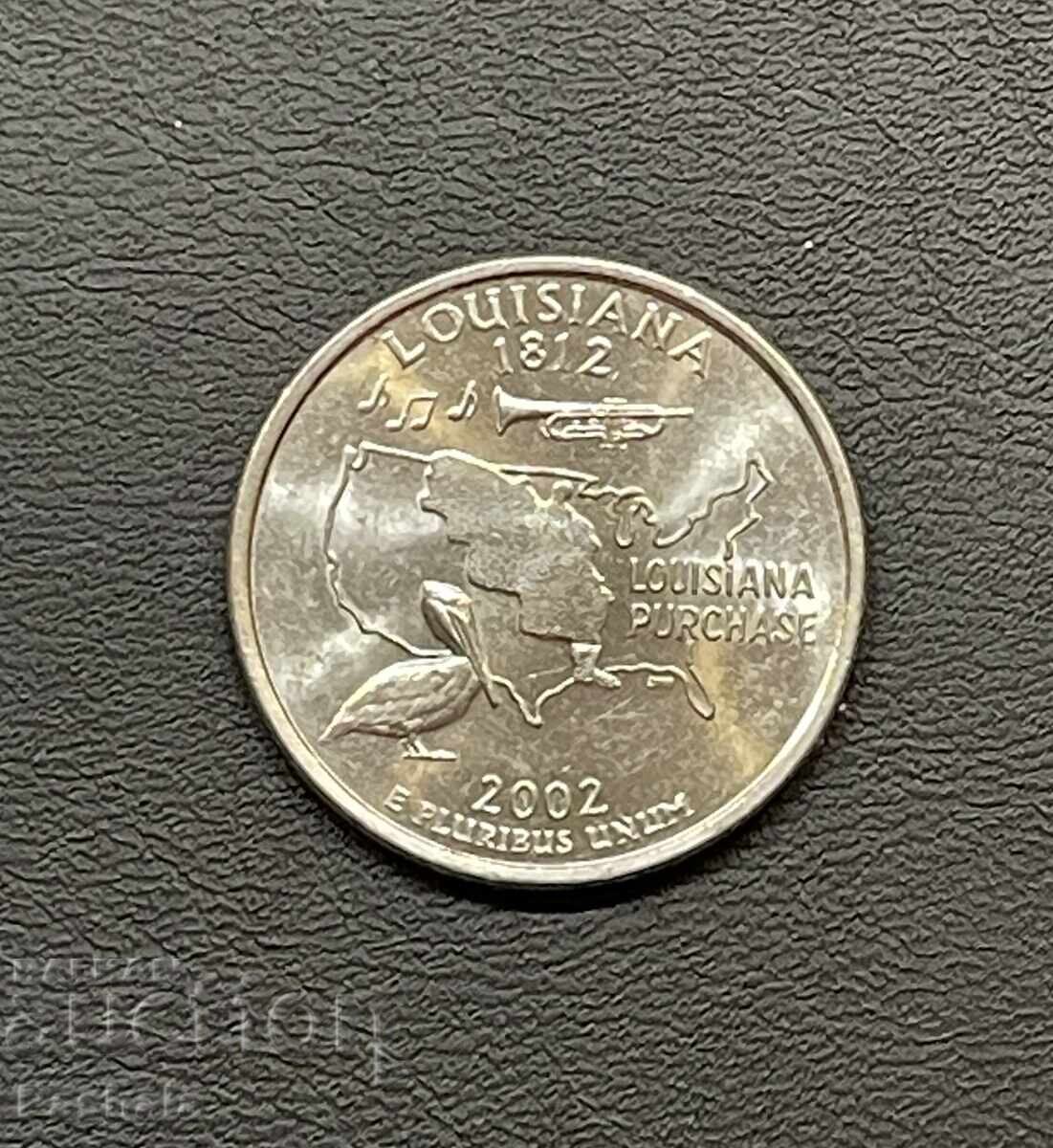 SUA 25 cenți 2002 LOUISIANA