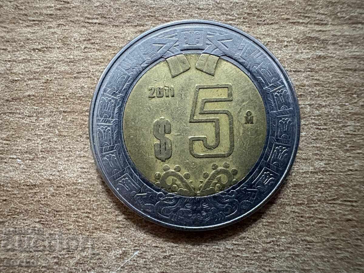 Мексико - 5 песос (2011) Мексико - 5 песос (2011)