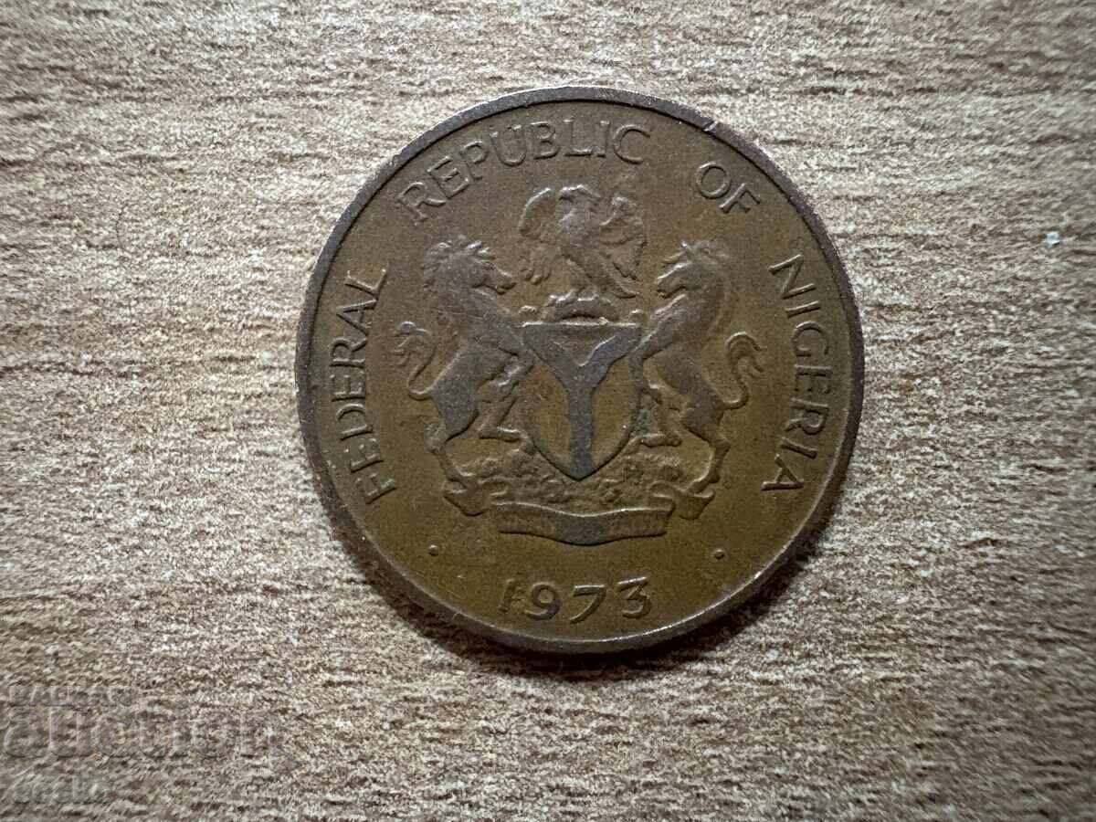 Nigeria - 1/2 kobo (1973) cu preț 0.90 BGN | € 0.46 Nigeria - 1/2 kobo (1973) cu preț 0.90 BGN | € 0.46