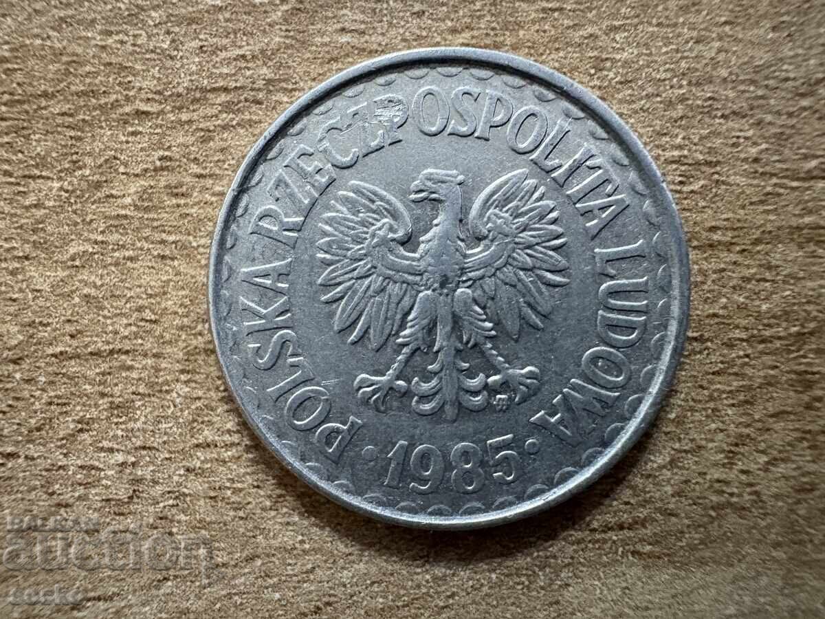 Polonia - 1 zloți (1985) cu preț 0.20 BGN | € 0.10 Polonia - 1 zloți (1985) cu preț 0.20 BGN | € 0.10