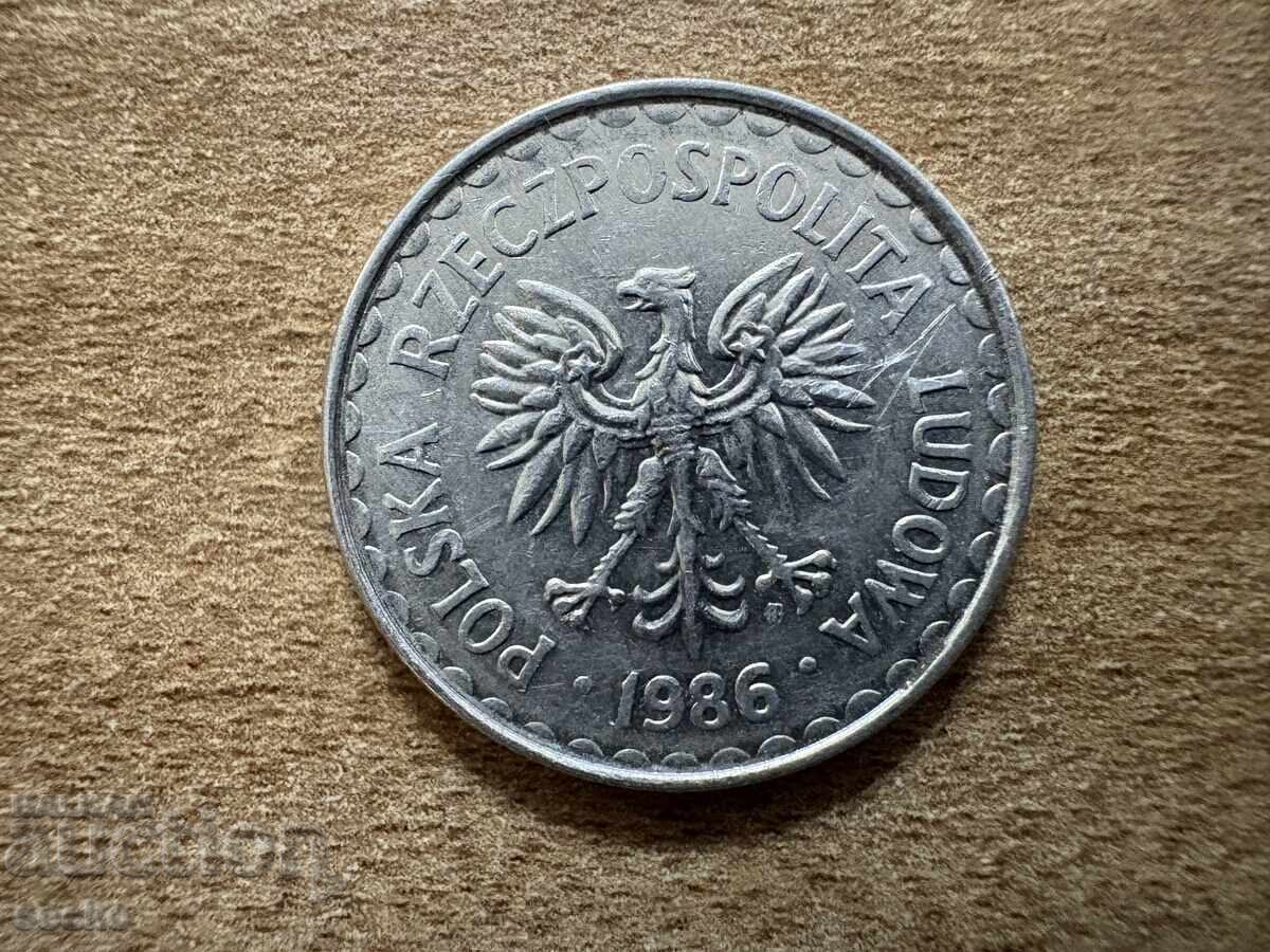 Полша - 1 злота (1986) с цена € 0.10 | 0.20 лв.