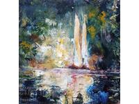 Φωτογραφία του συγγραφέα. Ελαιοχρωματισμοί σε καμβά.