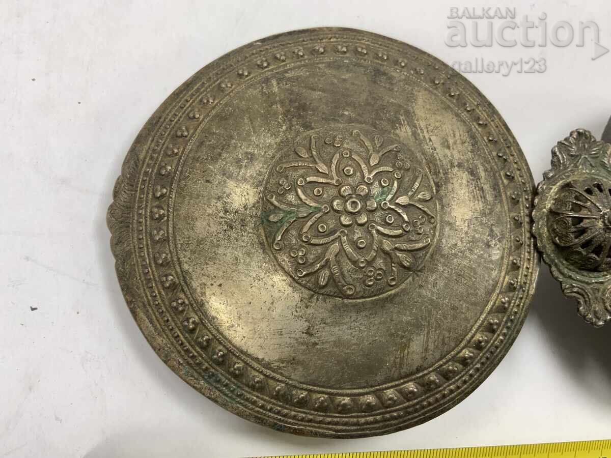 Auction  Revival-era silver paftas (belt ornaments), cut, forged, uncleaned