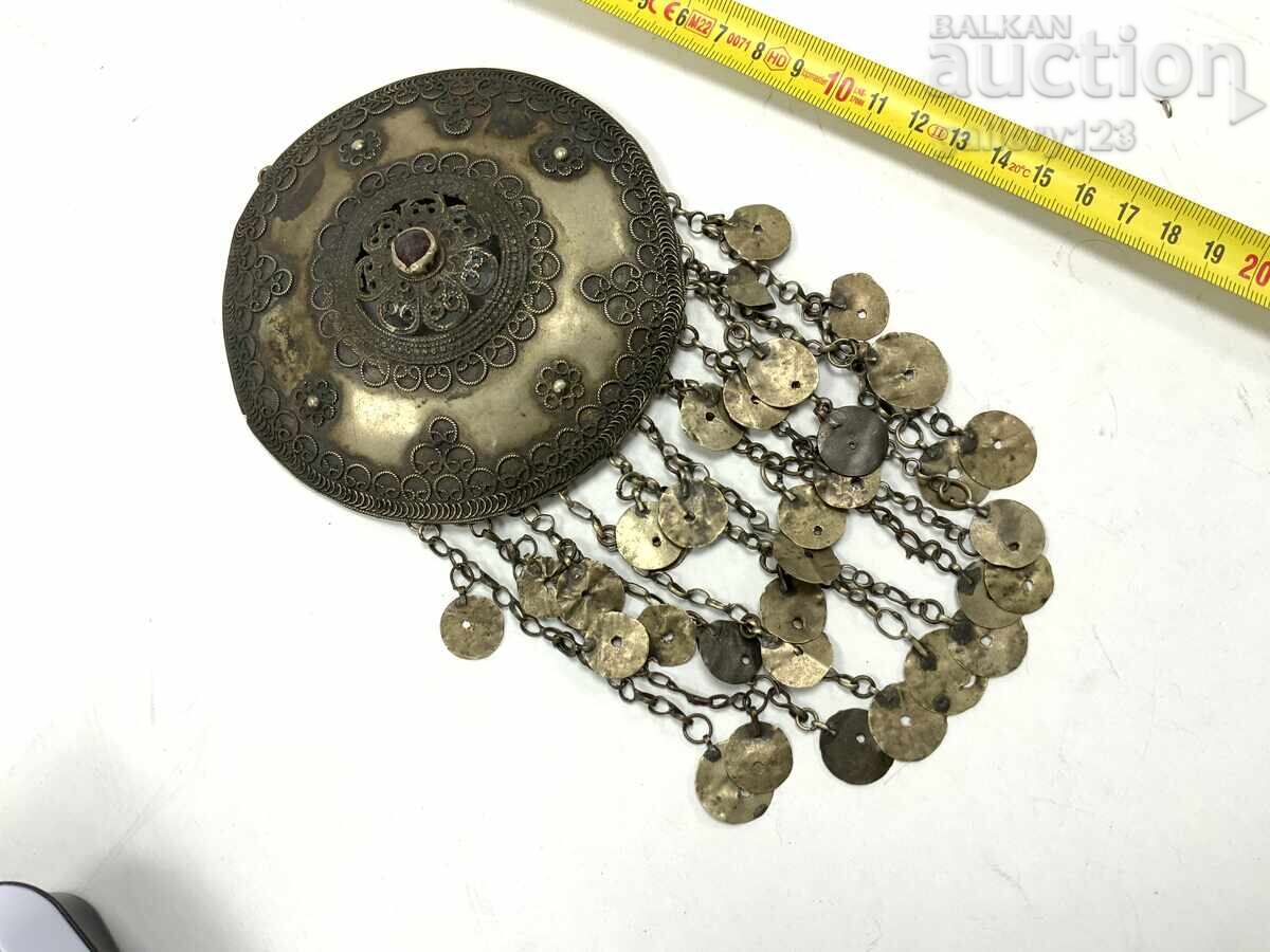 Revival-era silver filigree tepelek, uncleaned