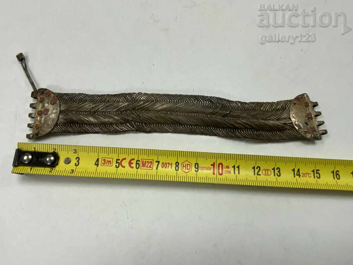 Revival bracelet silver cut braided wire