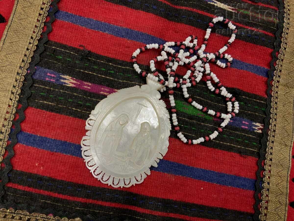 Jerusalem Mother-of-Pearl 19th Century Nativity Scene Hand-Engraved