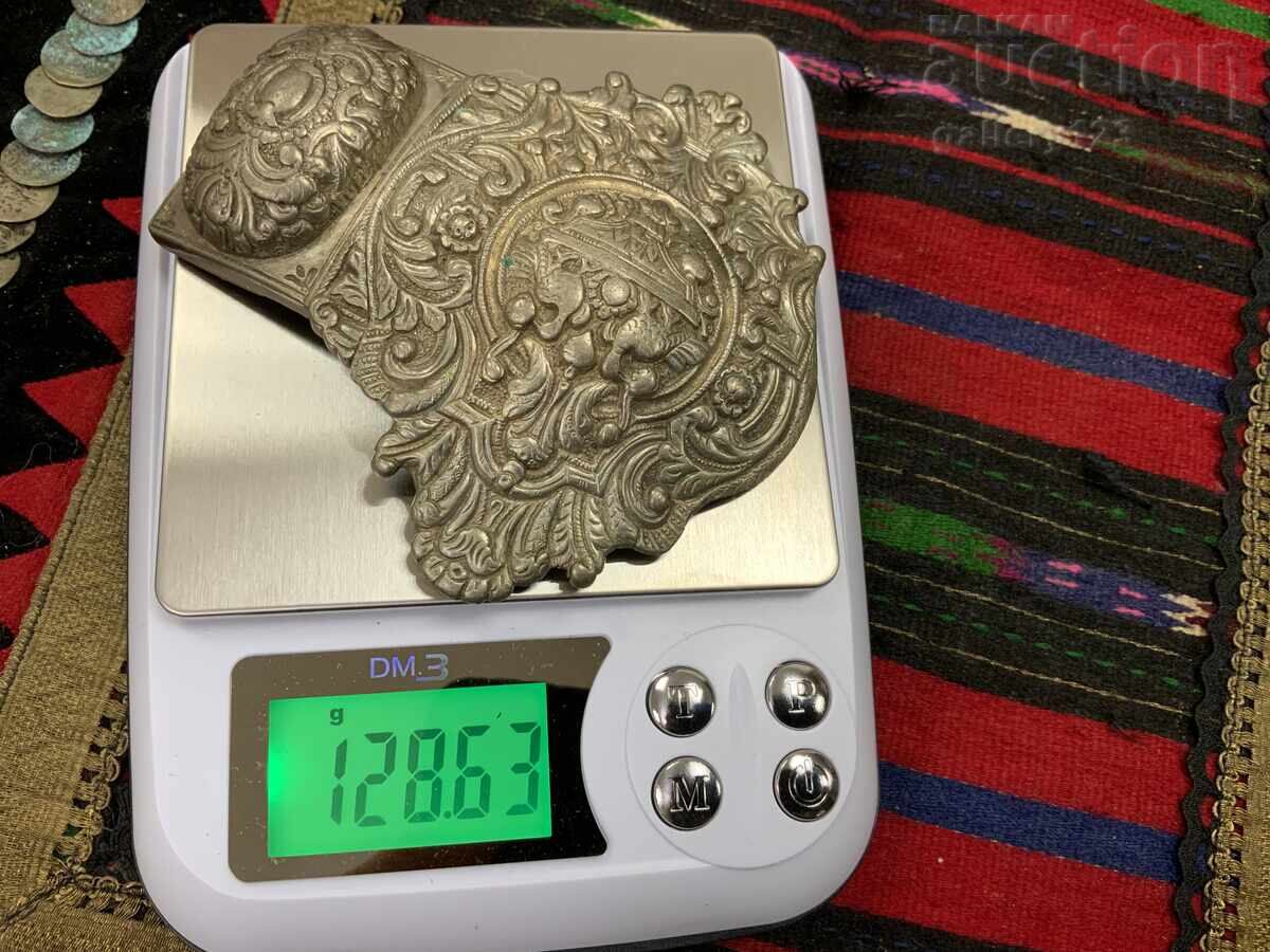 Αναγεννησιακή σοφιανή αγκράφα ζώνης ασημένια σκαλιστή - 6 Αναγεννησιακή σοφιανή αγκράφα ζώνης ασημένια σκαλιστή - 6