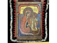Icoană de casă din Renaștere, secolul XIX, Tryavna, Fecioara Maria cu pruncul