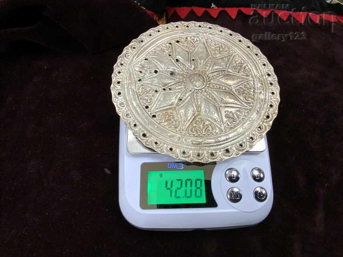 Възрожденски тепелък сребро сечан кован почистен - 5