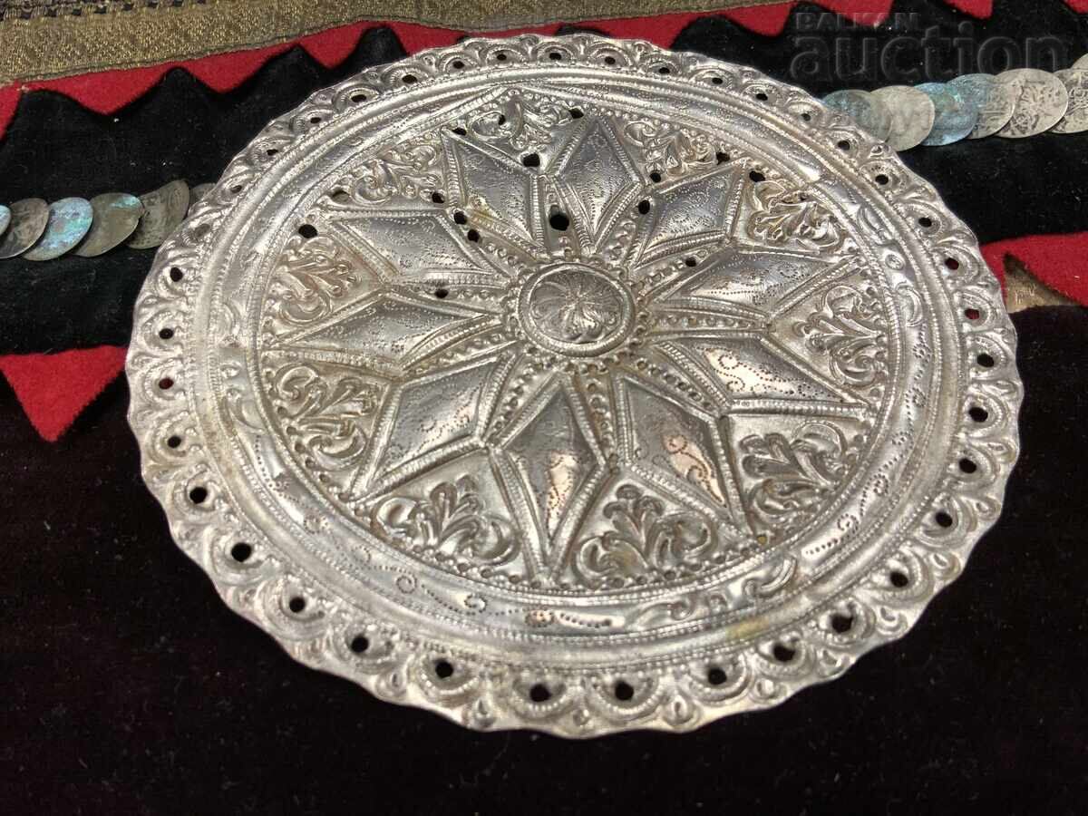 Възрожденски тепелък сребро сечан кован почистен