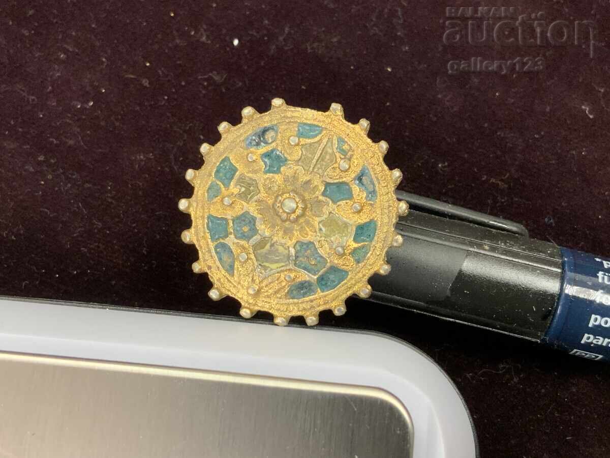 Revival ring, Cveti enamel, silver, chased with price 22.00 BGN | € 11.25