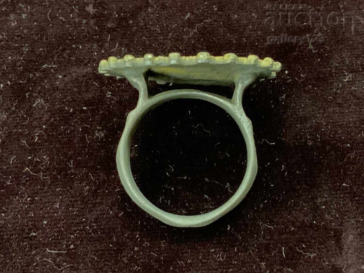 Revival ring, Cveti enamel, silver, chased - 5