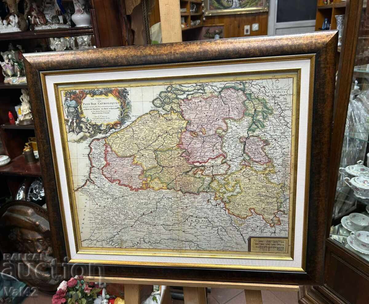 Auction  Map "Pays-Bas Catholiques" (Old Catholic Netherlands)