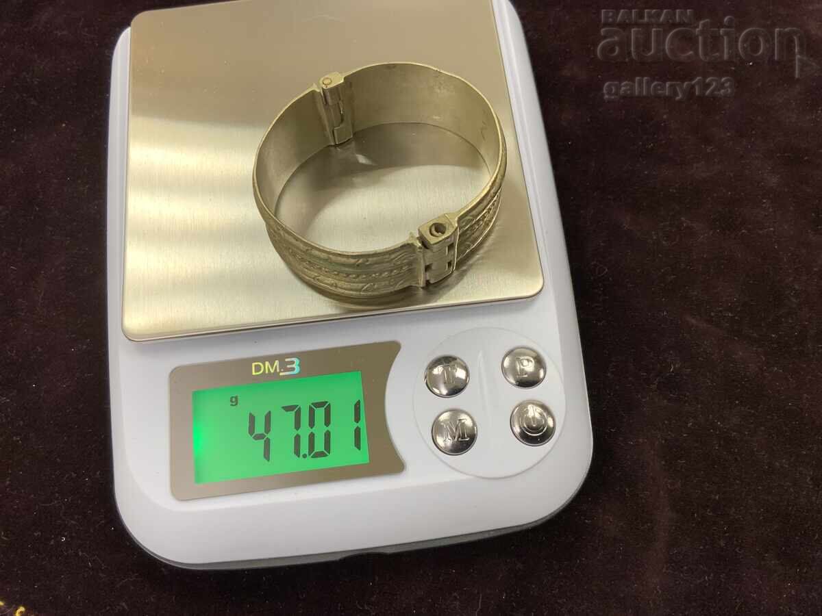 Възрожденска гривна сребро сечан - 5