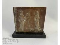 Georgi Chapkŭnov - "În atelierul sculptorului" - bronz - semnat