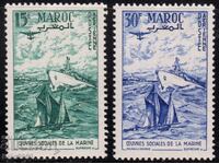 France/Morocco - 1954 - VP - Naval Assistance, Series, MLH/MNH