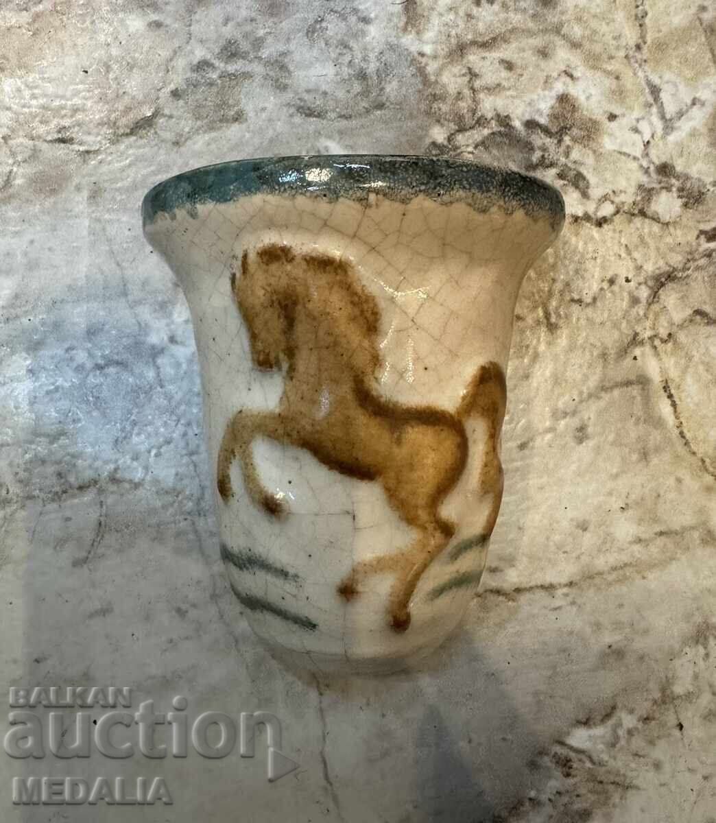 Georgi Bakardzhiev - ceramics with glazes - little horse - signed Georgi Bakardzhiev - ceramics with glazes - little horse - signed