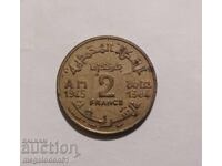 Maroc - 2 franci 1945g