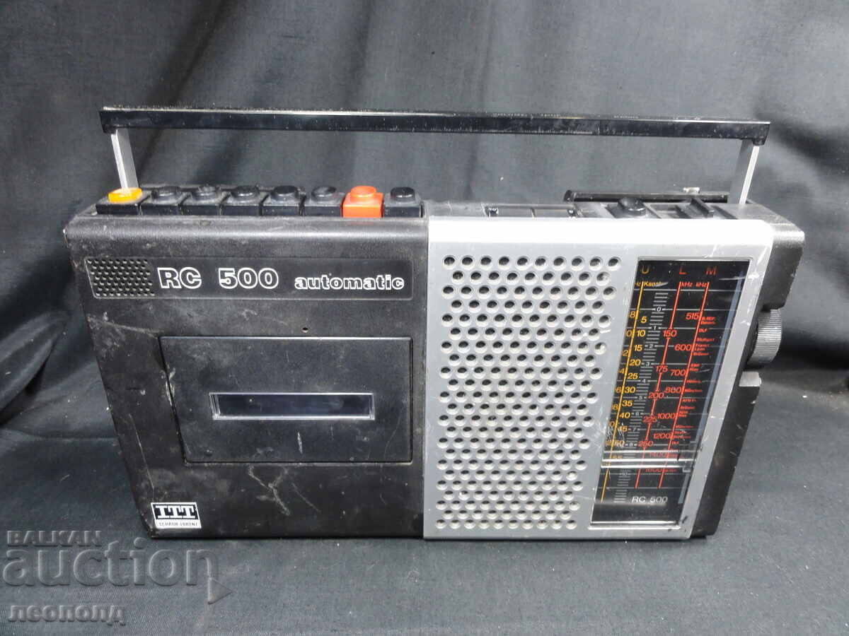 BZC STAR RETRO TRANSISTOR RADIO CASSETTE RECORDER ITT RC 500 BZC STAR RETRO TRANSISTOR RADIO CASSETTE RECORDER ITT RC 500