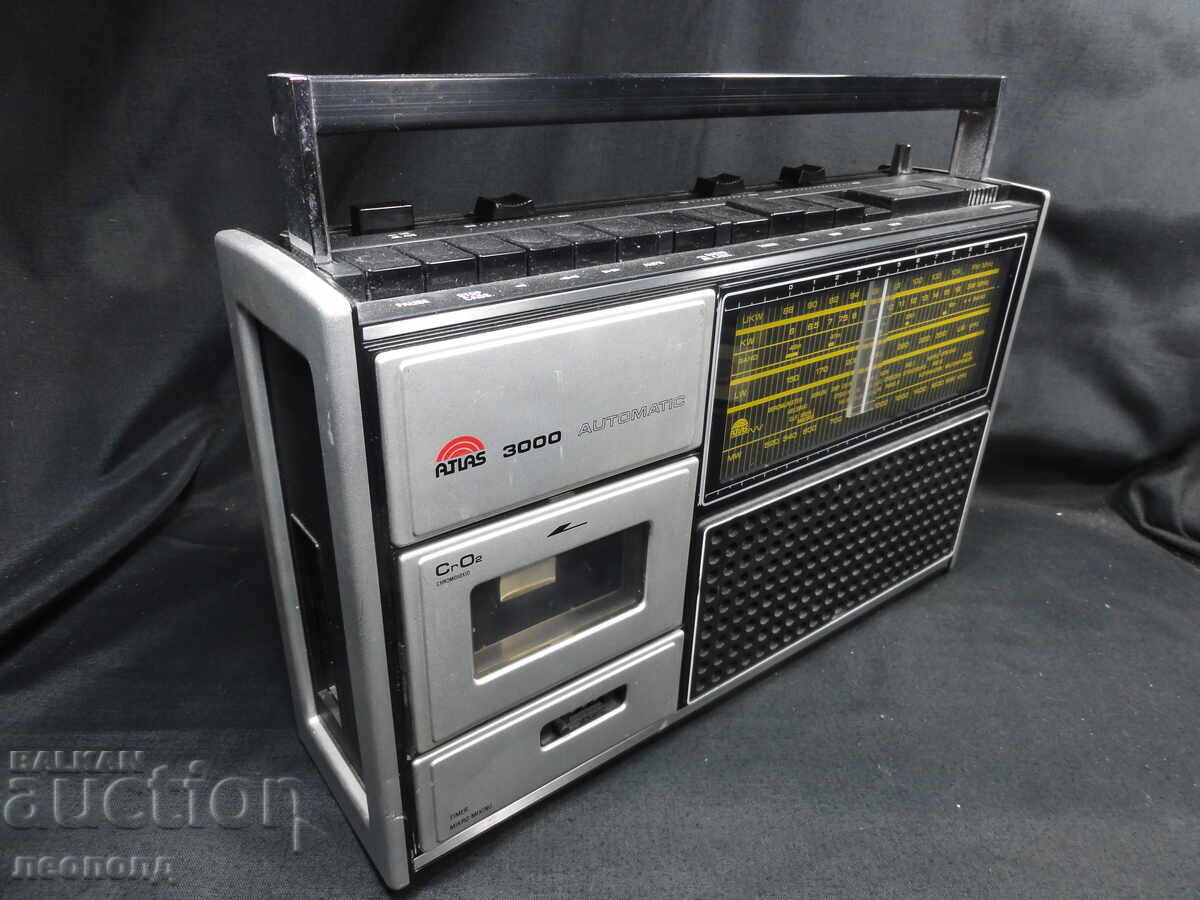 BZC STAR RETRO TRANSISTOR RADIO CASSETTE RECORDER ATLAS 3000 with price 36.00 BGN | € 18.41