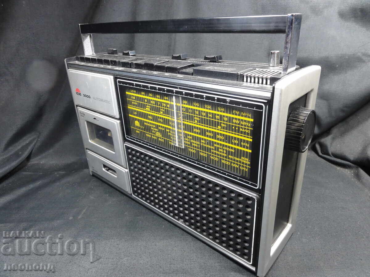 Auction  BZC STAR RETRO TRANSISTOR RADIO CASSETTE RECORDER ATLAS 3000