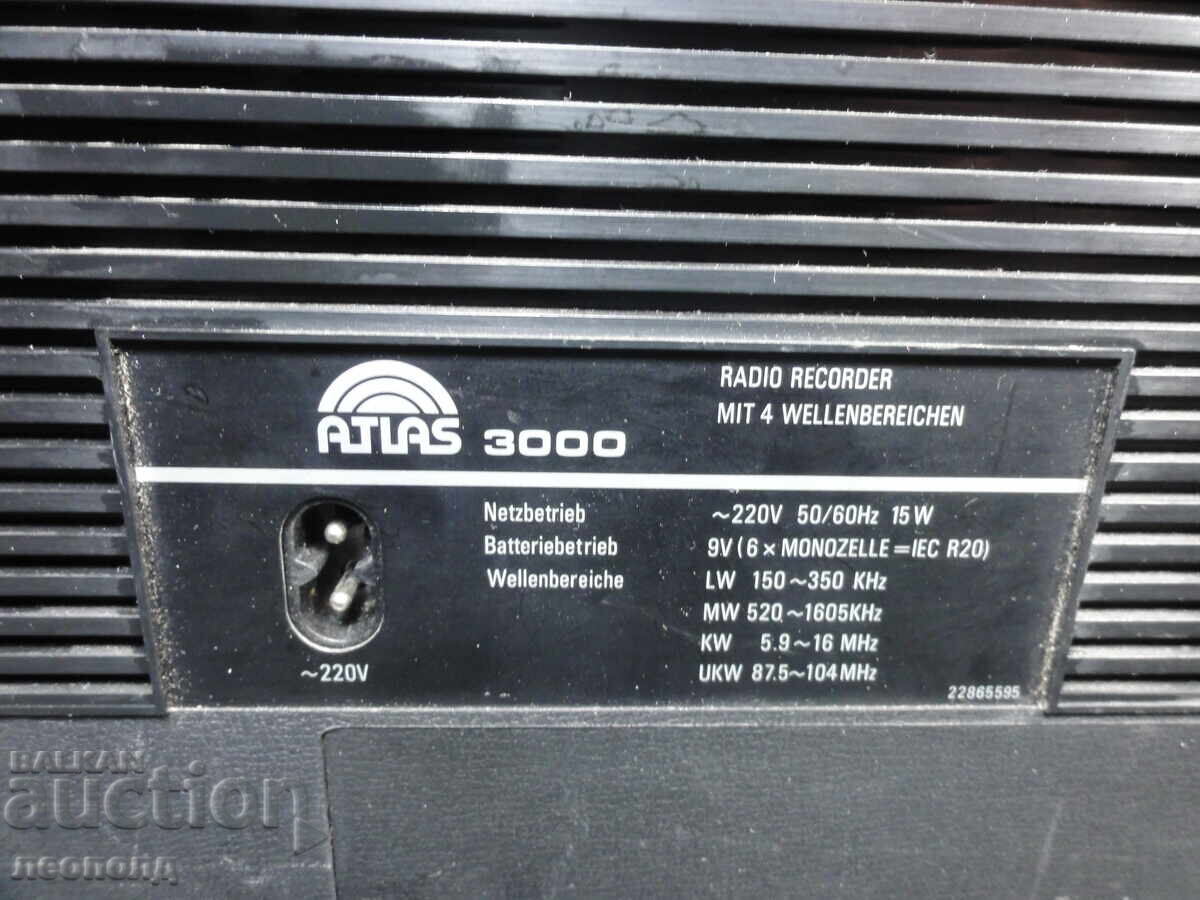 BZC STAR RETRO TRANSISTOR RADIO CASSETTE RECORDER ATLAS 3000 - 5