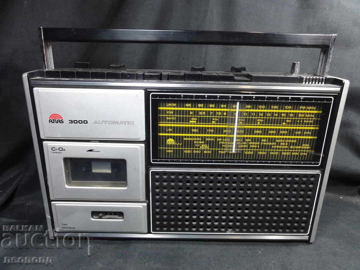 BZC STAR RETRO TRANSISTOR RADIO CASSETTE RECORDER ATLAS 3000