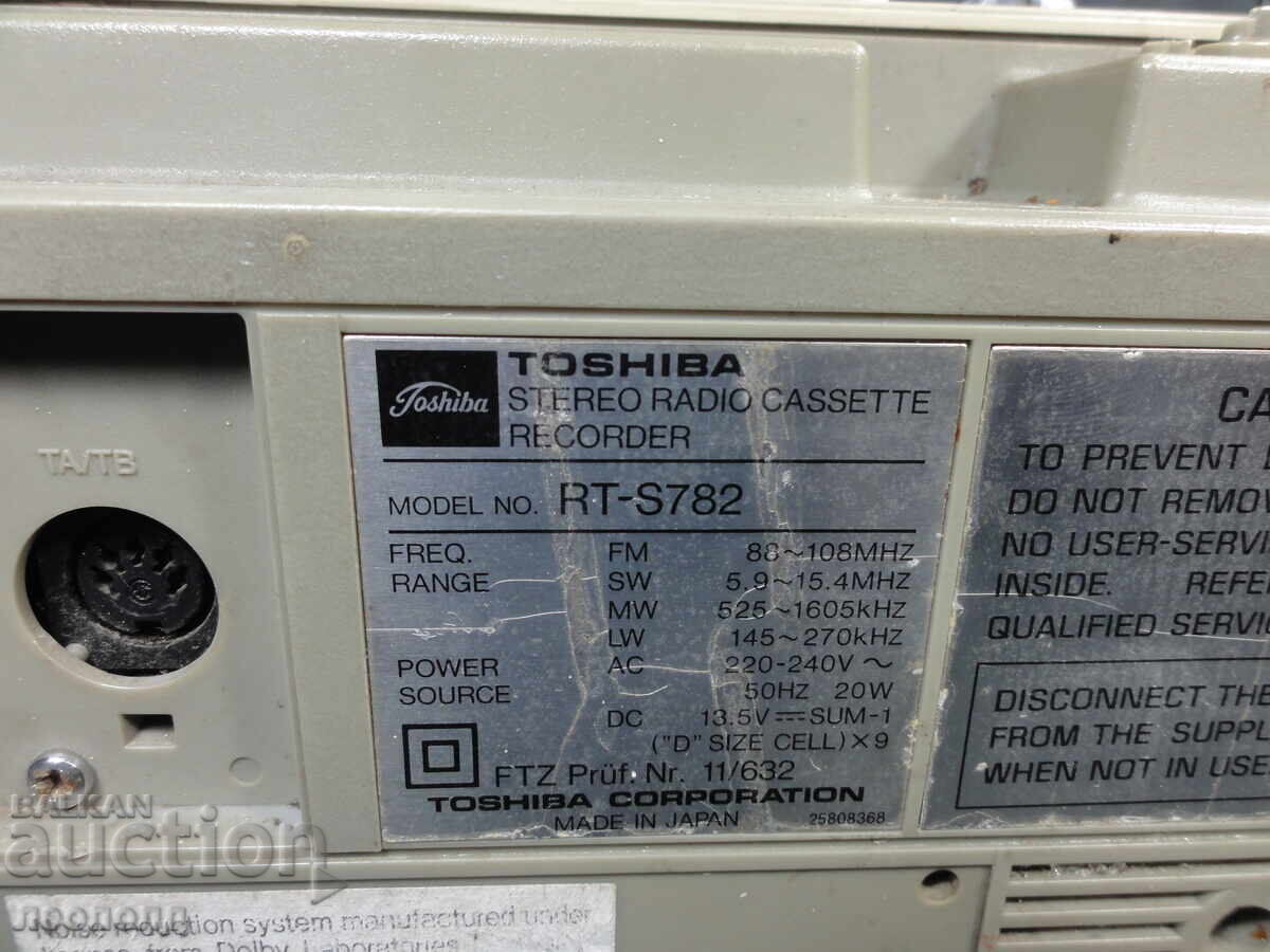 BZC STAR Retro Transistor Radio Cassette Recorder TOSHIBA RT-S782 - 5 BZC STAR Retro Transistor Radio Cassette Recorder TOSHIBA RT-S782 - 5