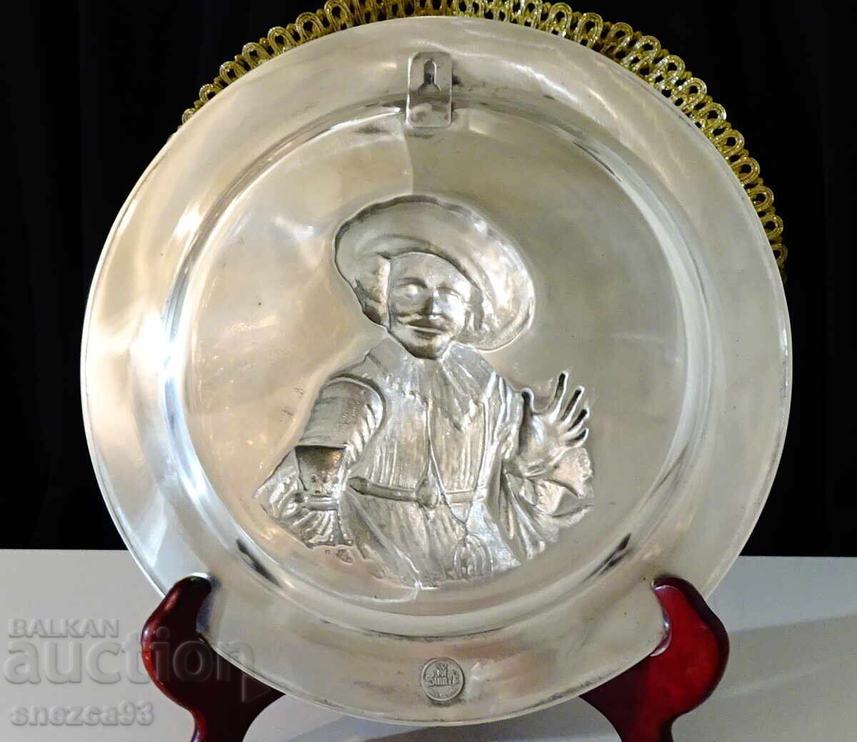 Kalaena plate The Merry Drinker, Frans Hals, WMF, Baroque - 6