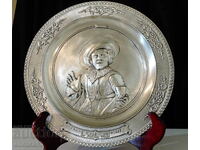 Farfurie de staniu Veselul bețiv, Frans Hals, WMF, baroc