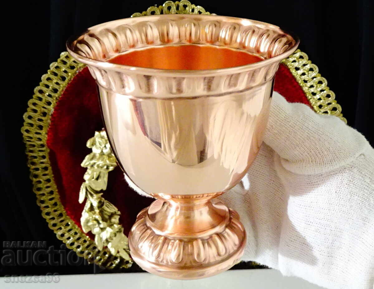 Copper goblet, copper wine glass, pure red copper 300 ml - 5