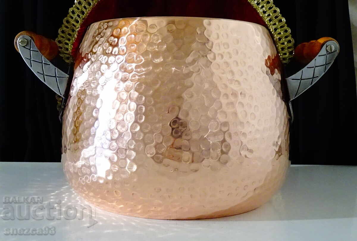 Copper pot 6 l, 1 kg, pure red honey