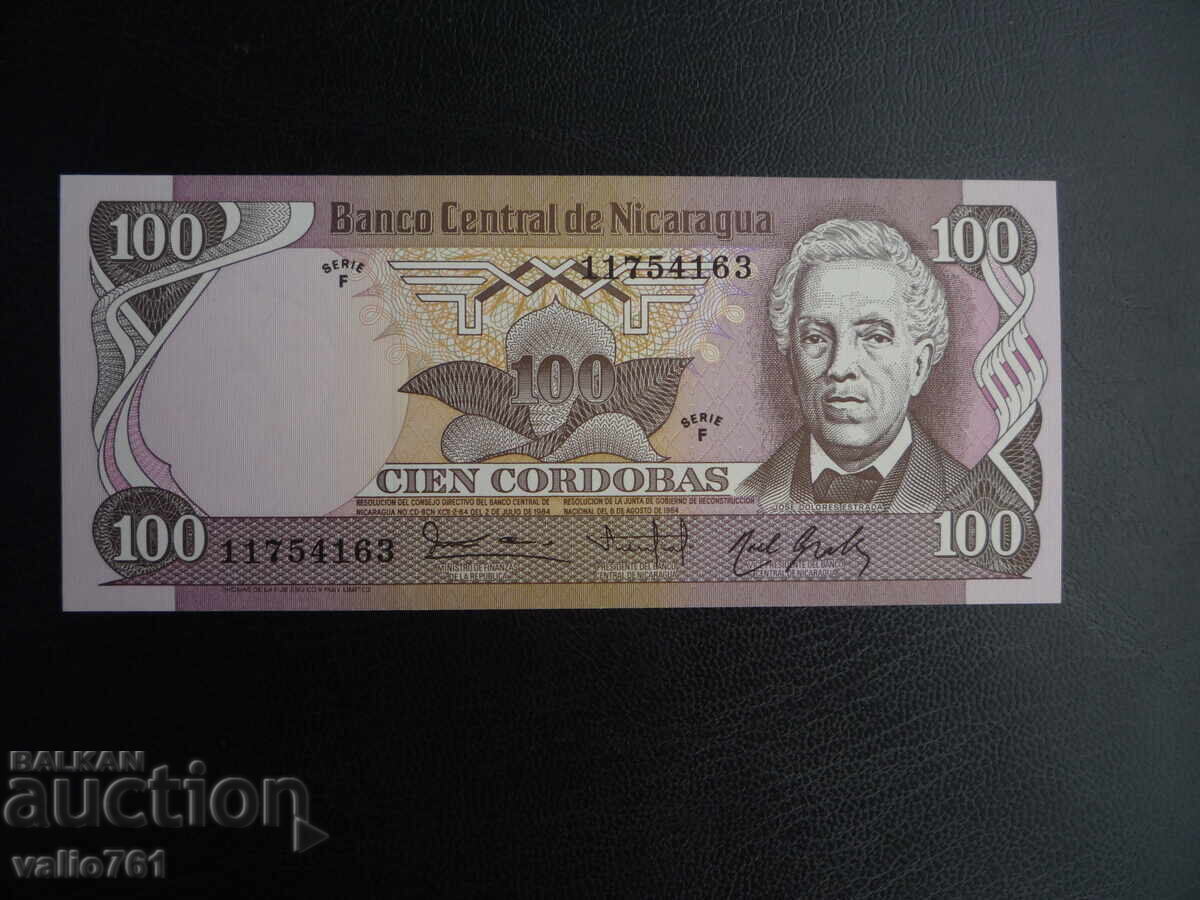 NICARAGUA 100 CORDOBA 1984 NOUĂ UNC