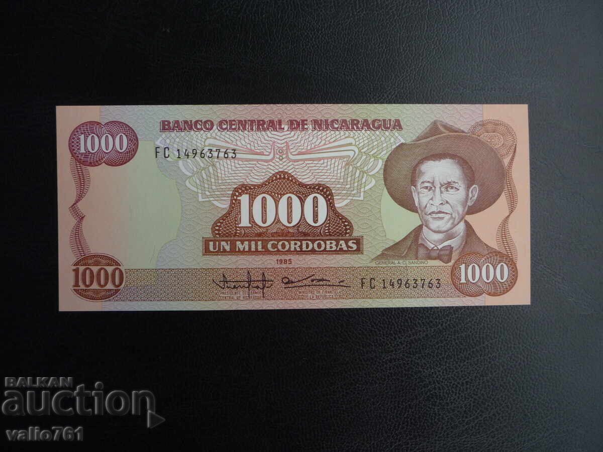 NICARAGUA 1000 1 000 CORDOBA 1985 NOUĂ UNC