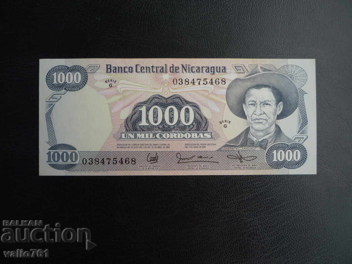 НИКАРАГУА  1000  1 000  КОРДОБА 1985  НОВА  UNC