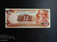NICARAGUA 20 CORDOBA 1984 SUPRAPRIMARE 20000 1987 NOUĂ UNC