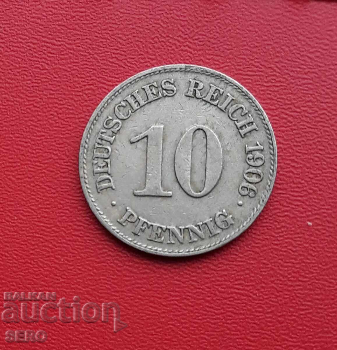 Γερμανία - 10 πφένιγκ 1906 Ε - Μουλντενχύτεν