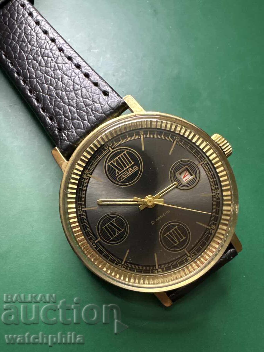 Glory gold-plated men's watch. Excellent condition with price 61.00 BGN | € 31.19