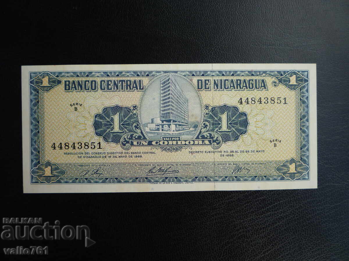 НИКАРАГУА 1 КОРДОБА  1968  НОВА  UNC