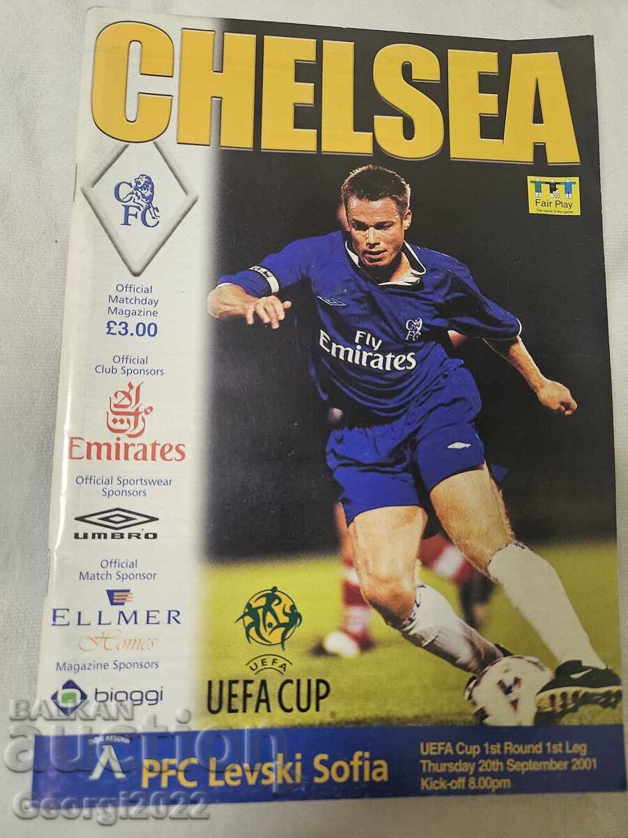 Chelsea - Levski 2001 Program Chelsea - Levski 2001 Program