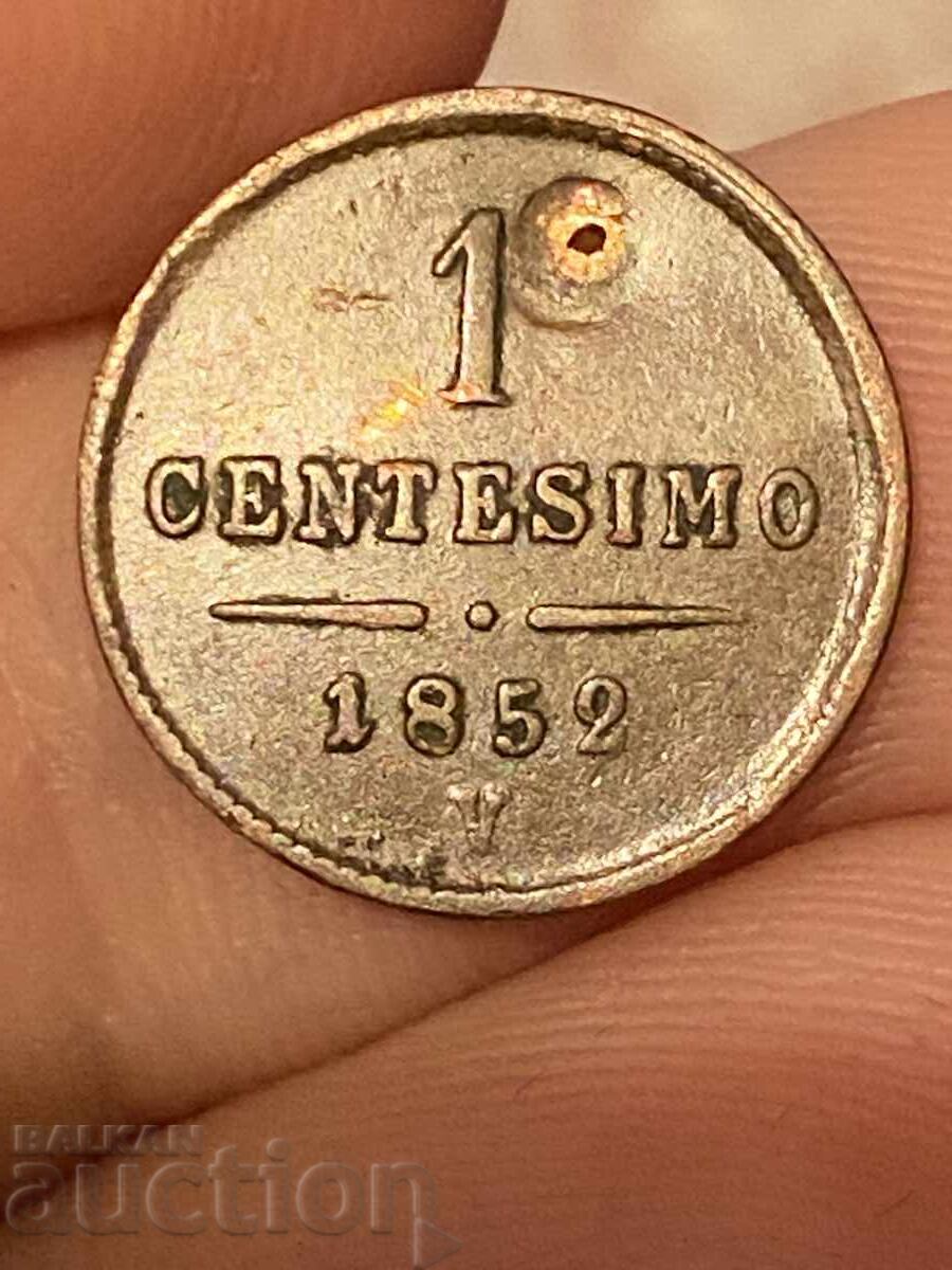 Βασίλειο Λομβαρδίας-Βενετίας 1 σεντέζιμο 1852 Φραγκίσκος Ιωσήφ με τιμή 14.00 BGN | € 7.16