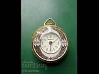 Swiss Swiss Watch Medallion. Rare. Works