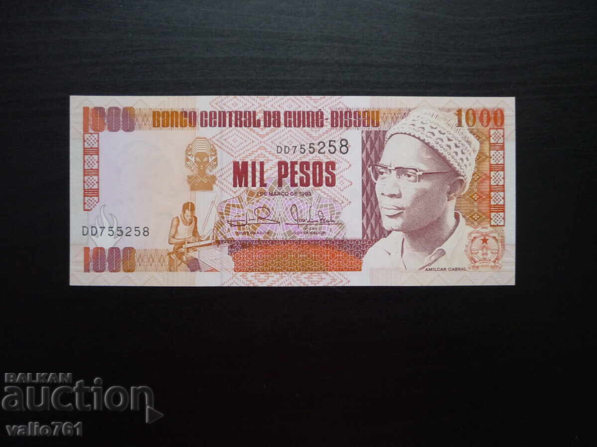 GUINEA-BISSAU 1000 1,000 PESOS 1993 NEW UNC