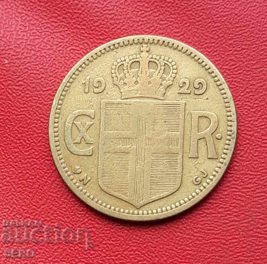 Islanda - 1 coroană 1929-m.r cu preț 6.00 BGN | € 3.07